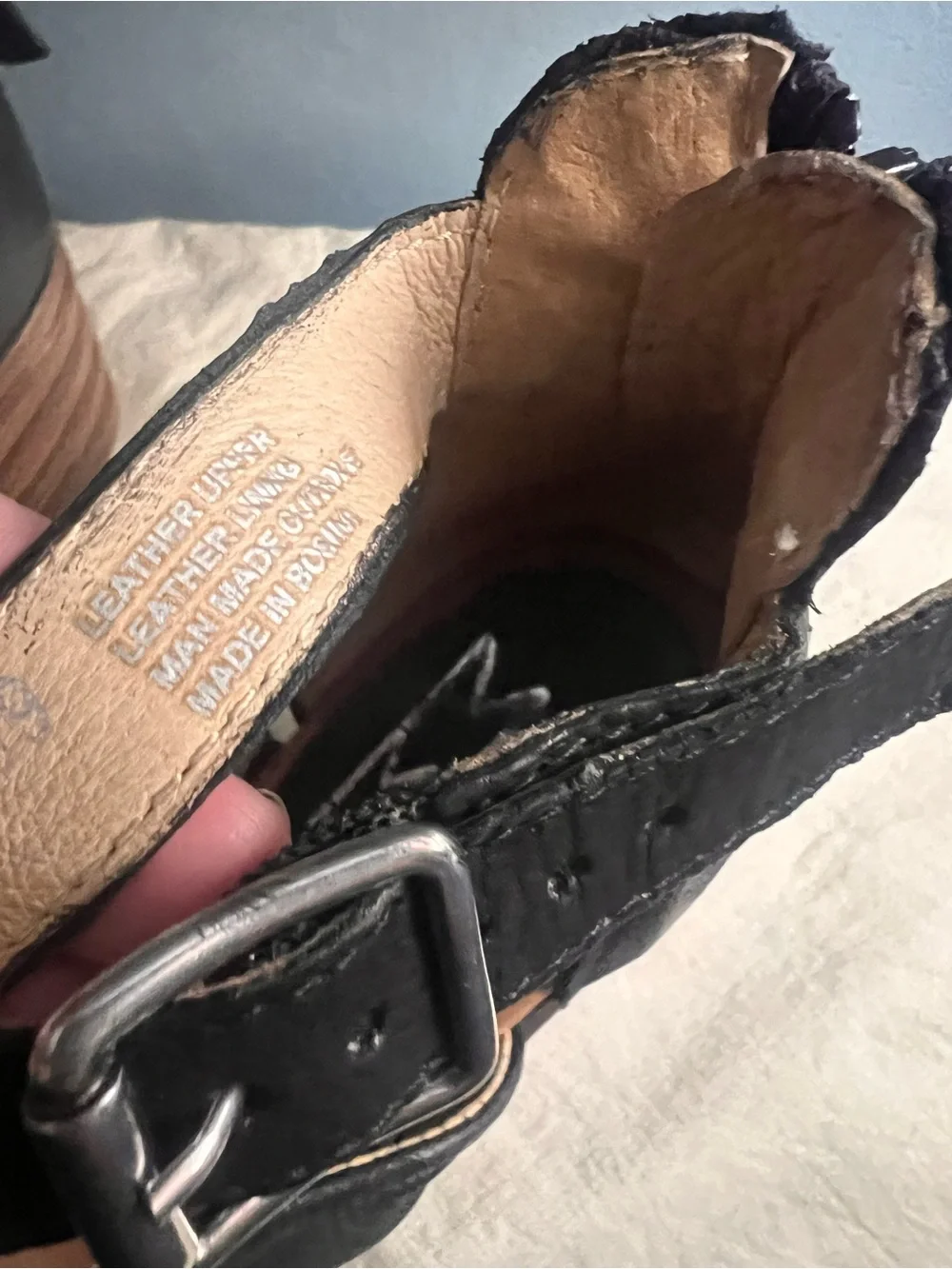 Miz Mooz Black leather Wedge Sandals size 39